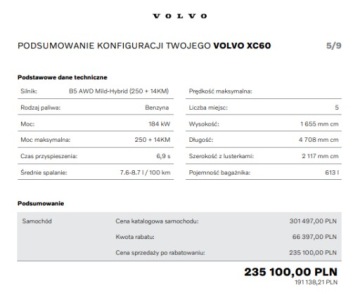 Volvo XC60 II 2026 VOLVO XC60 ULTRA B5 AWD - DOSTĘPNY OD RĘKI, zdjęcie 11