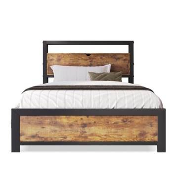 Односпальная кровать 90 х 200 с промышленным хранилищем.