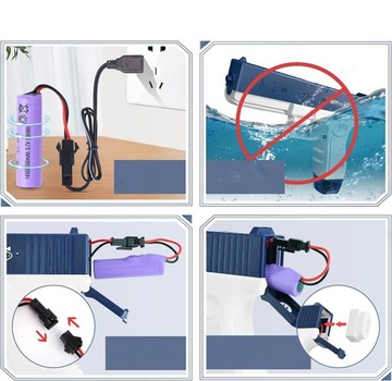 АВТОМАТИЧЕСКИЙ ЭЛЕКТРИЧЕСКИЙ ВОДЯНОЙ ПИСТОЛЕТ GLOCK С ДВУМЯ МАГАЗИНАМИ