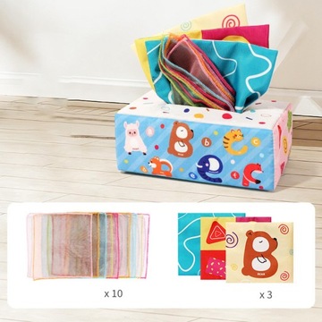 Достаем салфетки Сенсорная игрушка для малышей