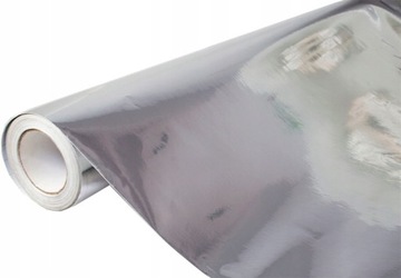 ФОЛЬГОВОЕ ЗЕРКАЛО ШПОН ХРОМ СЕРЕБРЯНОЕ 152x10см