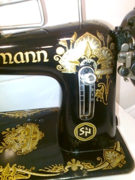 Старая швейная машинка Naumann S&N — антикварная — рабочая!