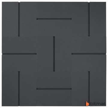 Коврик звукоизоляционный для стен, квадратный, 50х50см, 4шт, эхоподавление, реверберация, декор