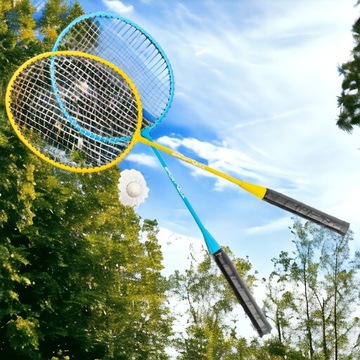 НАБОР XXL ДЛЯ БАДМИНТОНА ИЗ 4 РАКЕТОК СЕТКА ДЛЯ БАДМИНТОНА SPORTVIDA СТАВНИ