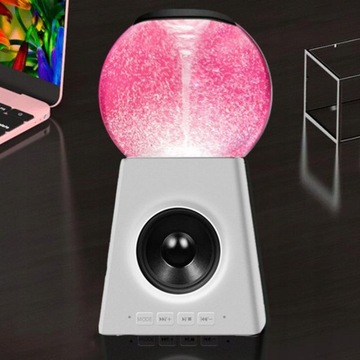 Мини-светодиодный динамик, беспроводной круглый звуковой ящик