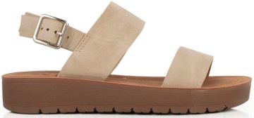 ЖЕНСКИЕ САНДАЛИИ БЕЖЕВЫЕ ЗАМШЕВЫЕ ШЛЕПАНКИ В ПОЛОСКУ 38