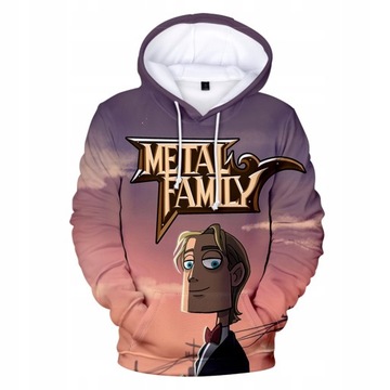 Metalowe bluzy rodzinne Cienkie ubranie męskie 3D