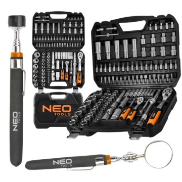 Sada nástrčných klíčů 110 ks 1/2", 1/4" zrcátko magnetický úchyt