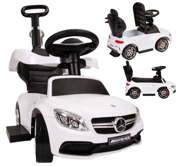 Jeździk Pchacz Chodzik 3w1 Autko Z Klaksonem Duży Samochodzik Mercedes