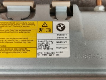 BMW F10 F11 AIRBAG PODUSZKA KOLANOWA PASAŻERA USA 9181133 9181136