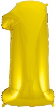 BALON CYFERKA 1 cyfra złoty złota DUŻY duża 92cm