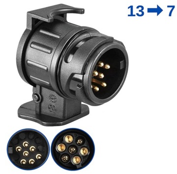 PRZEJŚCIÓWKA GNIAZDA HAKA HAK ADAPTER 13 NA 7 PIN