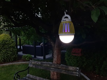 ФОНАРЬ ИНСЕКТИЦИДНАЯ ЛАМПА ОТ КОМАРОВ IPX4 БАТАРЕЯ