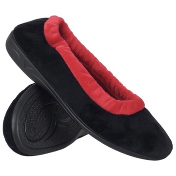 Baleriny damskie tekstylne Adanex 15862 czarne r.36