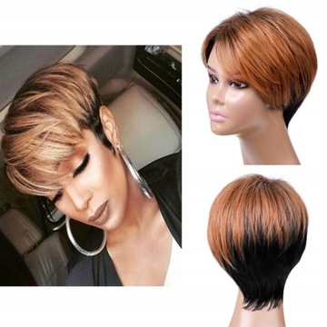 WHIMSICAL W Short Bob Pixie Cut Synthetic Wig With