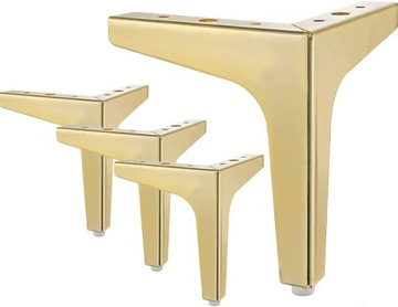 NOGI NÓŻKI MEBLOWE 17.5 cm ZŁOTE 4 SZTUKI