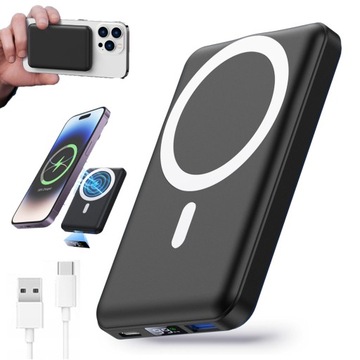 ИНДУКТИВНЫЙ POWERBANK ДЛЯ IPHONE 12 13 14 15 MINI WIRELESS 10000 мАч