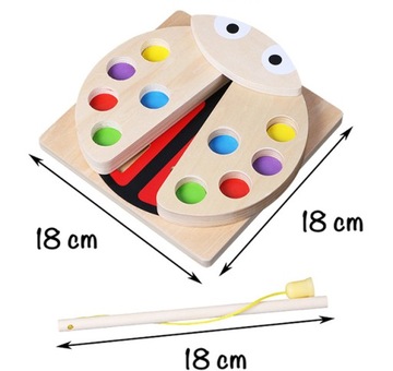 DREWNIANA UKŁADANKA SORTER KLOCKI MONTESSORI