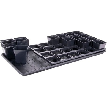 Doniczki produkcyjne P9 z podstawką 24 szt.