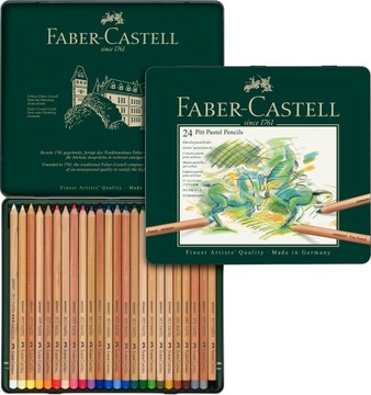 Kredki pastelowe PITT 24 kolory FABER-CASTELL