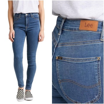 LEE HIGH SKINNY IVY DAMSKEI SPODNIE JEANSY W33 L33