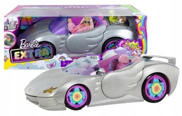 BARBIE EXTRA KABRIOLET GWIAZD samochód dla lalek + piesek + akcesoria