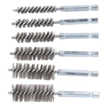 6 ЦИЛИНДРИЧЕСКИХ ПРОВОЛОЧНЫХ ЩЕТКОВ СТАЛЬ 8–19 ММ