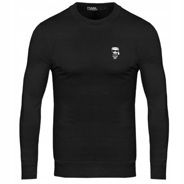 Karl Lagerfeld sweter męski czarny logo XL