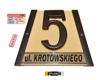 Номер дома, номер объекта Алюминиевая 3D табличка