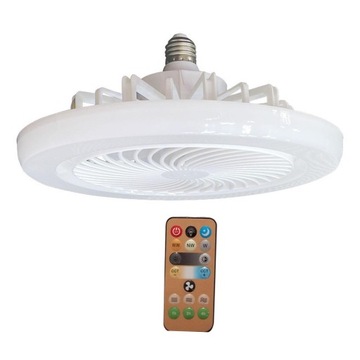 Потолочный вентилятор с регулируемой скоростью ветра. Вентилятор с дистанционным управлением. белый цвет