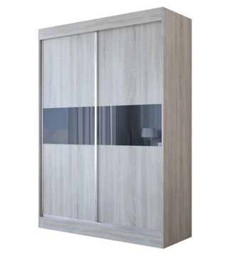 Szafa przesuwna T lustro/lacobel szer.150cm Sonoma