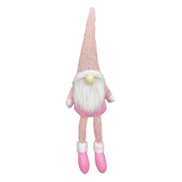 Gnome Świąteczna Lalka Bez Twarzy Ozdoby Świąteczne Ozdoba Różowa
