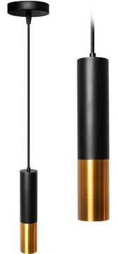 LAMPA SUFITOWA WISZĄCA GLAMOUR TUBA BLACK/GOLD app469