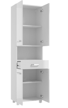 Słupek łazienkowy biały stojący 170x50 cm modny praktyczny