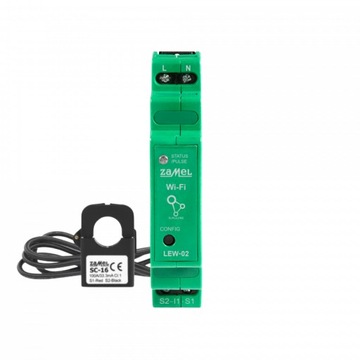 MONITOR ENERGII ELEKTRYCZNEJ 1F LEW-02 WiFi 1F 100A SUPLA