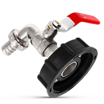 Клапан крана для резервуара Mauser емкостью 1000 л Mauser для шланга 1/2 дюйма, соединение IBC 60x6