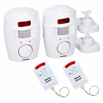2x ALARM Z CZUJNIKAMI RUCHU + 2x PILOT GRUNDIG