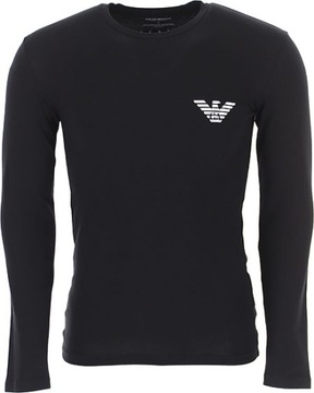 EMPORIO ARMANI stylowa włoska koszulka Longsleeve t-shirt BLACK rozmiar M