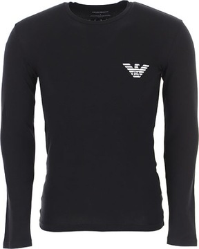 EMPORIO ARMANI stylowa włoska koszulka Longsleeve t-shirt BLACK rozmiar XL