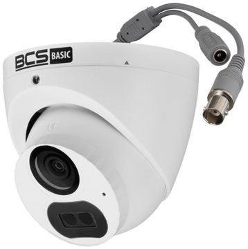 KAMERA KOPUŁKOWA ANALOG ZEWNĘTRZNA IR 40M DOME 5 MPX MIKROFON BIAŁA BCS