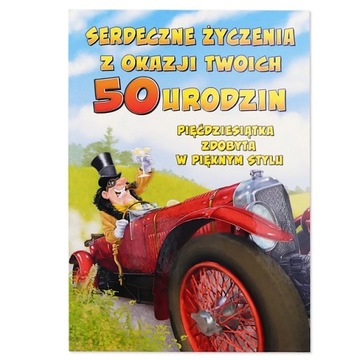 MEGA Kartka z życzeniami dla Ojca Wujka na 50-tkę