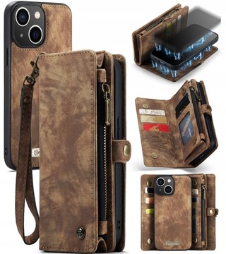 Etui skórzane Na klapką portfel do iPhone 13 mini