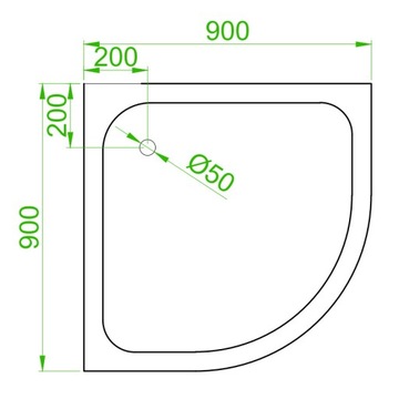 ДУШЕВАЯ КАБИНА С ГИДРОМАССАЖЕМ PUERTO 01B 90x90 CM