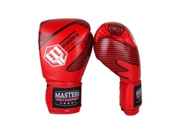 КОЖАНЫЕ БОКСЕРСКИЕ ПЕРЧАТКИ MASTERS RBT-RED, 12 УНЦИЙ