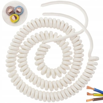 Przewód kabel prądowy spiralny OMY 3x1 3,9m