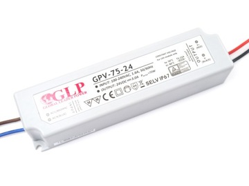 БЛОК ПИТАНИЯ СВЕТОДИОДОВ GLP 24В/3А 75Вт GPV-75-24