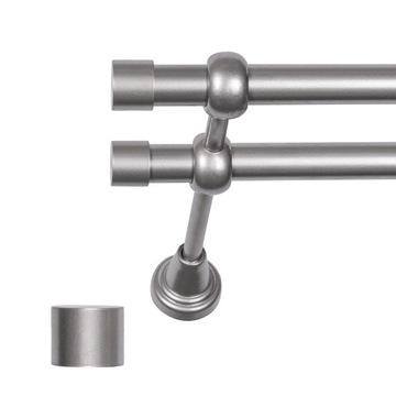 KARNISZ METALOWY FI 19 PODWÓJNY 360 CM METAL