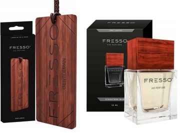 FRESSO GENTELMAN ZAPACH + PERFUMY MĘSKIE DO SAMOCHODU AUTA SAMOCHODOWY 2W1
