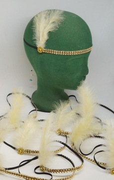 Opaski lata 20 Piórko Wieczór Panieński Bal Opaska