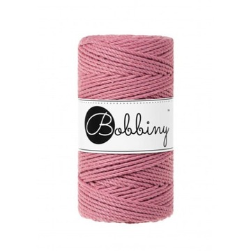 Sznurek makrama Bobbiny 3mm 3PLY Kwiatowy różowy